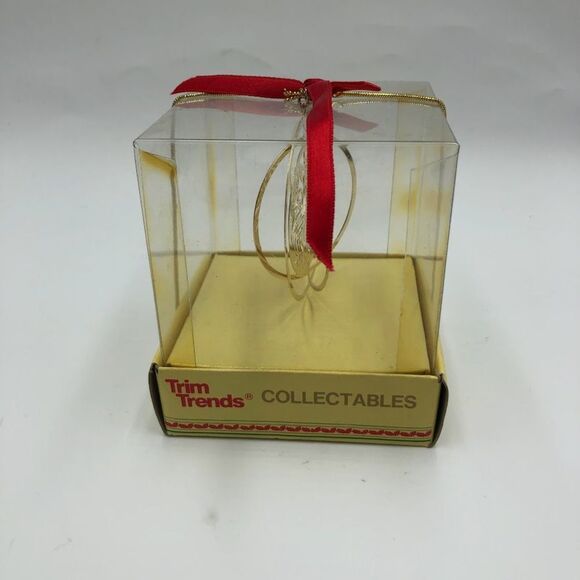 Vintage Trim Trends Gold Tone Christmas Tree Ornament Swan Bird Dove - Picture 3 of 10